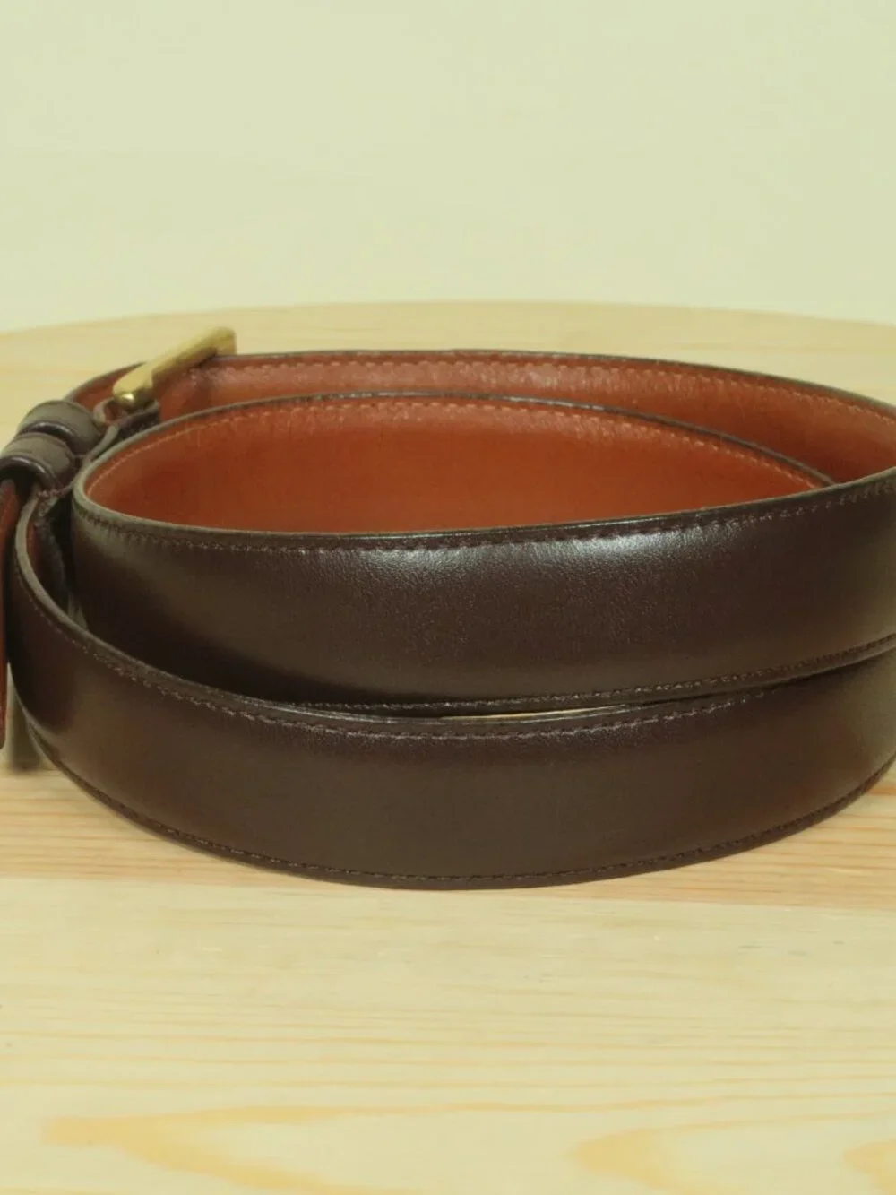 Vintage Coach Leather Dress Belt Mens 32 Mocha Brown 3700 Made in USA